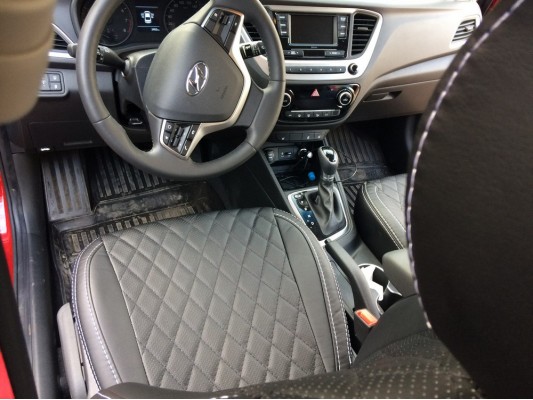 Авточехлы на Hyundai Solaris 2